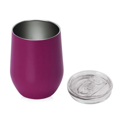 Вакуумная термокружка Sense, непротекаемая крышка, крафтовая упаковка, винный-1