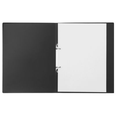 Папка пластиковая с 2 кольцами, черный-6