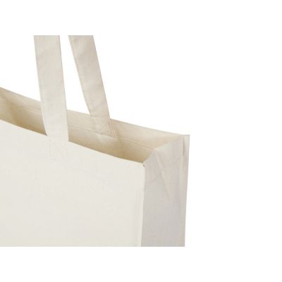 Orissa эко-сумка из органического материала GOTS с полной ластовицей, 180 г/м², 14 л - Натуральный-3