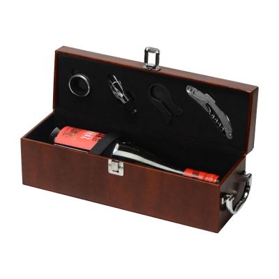 Набор аксессуаров для вина в подарочной коробке Fabrizio, коричневый-2