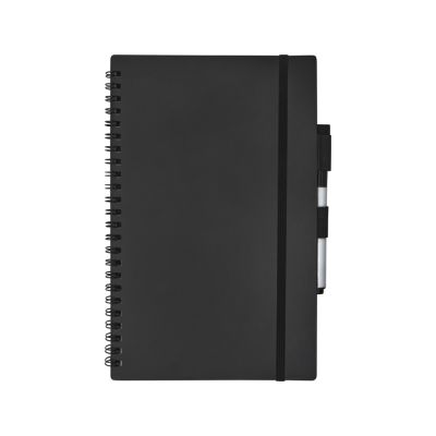 Pebbles Блокнот размером A5 из переработанной бумаги, черный-1