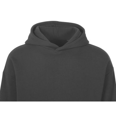 Толстовка с капюшоном оверсайз Berlin унисекс, темно-серый-10