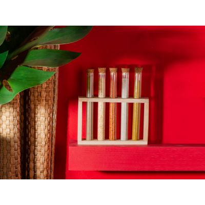 Набор Delish из пяти специй в подставке из бука-8