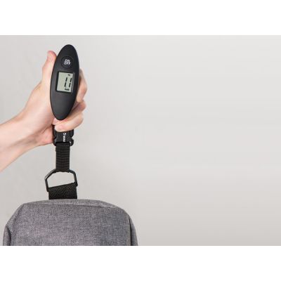 Багажные весы с покрытием soft touch Gravity, черный-3