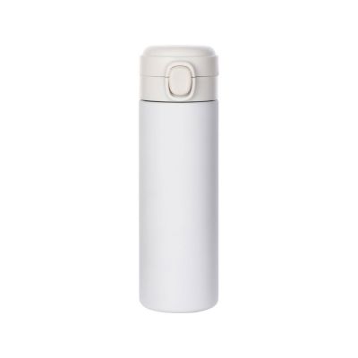 Вакуумная термокружка Waterline c кнопкой Guard, 400 мл, тубус, белый-2