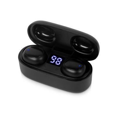 Беспроводные наушники TWS в кейсе Volts. Evolt, черный, пластик-1