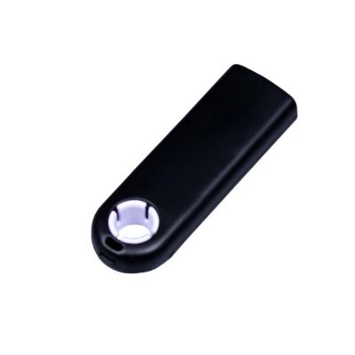 USB-флешка промо на 64 Гб прямоугольной формы, выдвижной механизм, белый-1