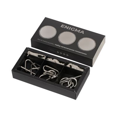 Набор из 3 металлических головоломок в мешочках Enigma-1