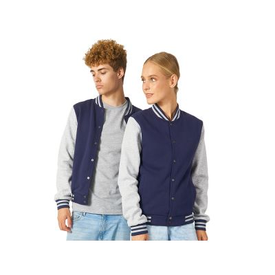 Бомбер Oxford, темно-синий/серый меланж, унисекс-0