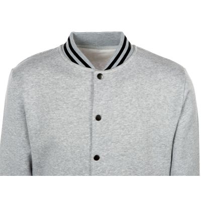 Бомбер Oxford, серый меланж, унисекс-10