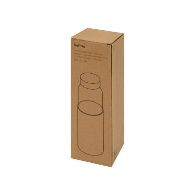 Бутылка для воды стеклянная Refine, в чехле, 550 мл, черный-4