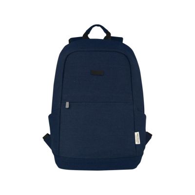 Рюкзак для ноутбука 15,6 дюймов с защитой от кражи Joey объемом 18 л из брезента, переработанного по стандарту GRS, темно-синий-1