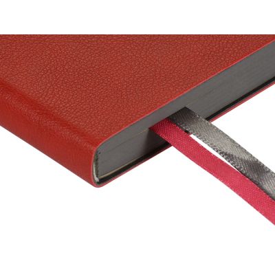 Ежедневник А5 датированный Boston 2026, красный с серым обрезом-2