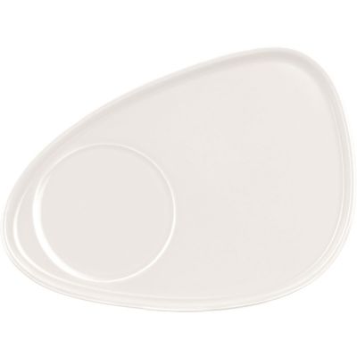 Чайная пара Brighton : блюдце овальное, чашка, коробка, белый-2