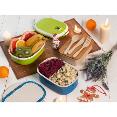 Ланчбокс Lunch с крышкой, бежевый-10