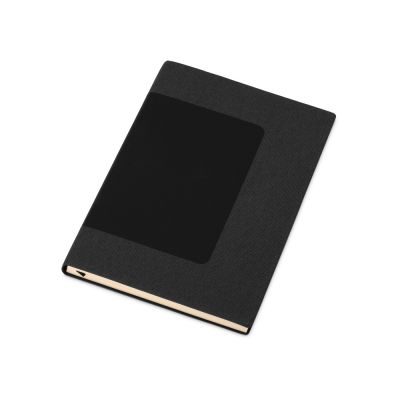 Бизнес блокнот Supreme с вставкой из софт-тача, гибкая обложка, 128 листов, черный-0