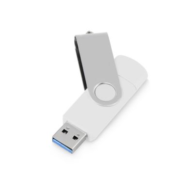 USB3.0/USB Type-C флешка на 16 Гб Квебек C, белый-1