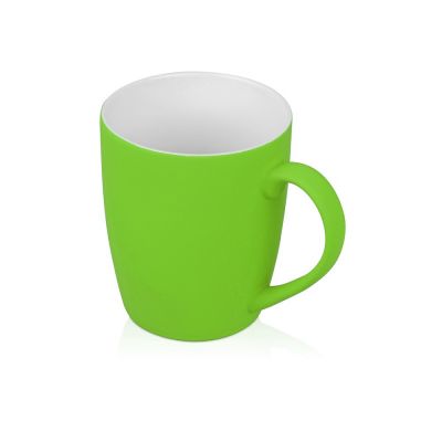 Кружка с покрытием soft-touch C1, зеленое яблоко-0