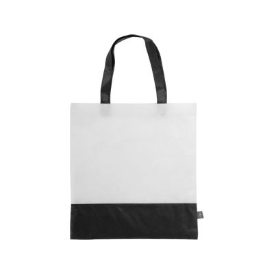 Сумка-шоппер двухцветная Revive из нетканого переработанного материала, черный-2