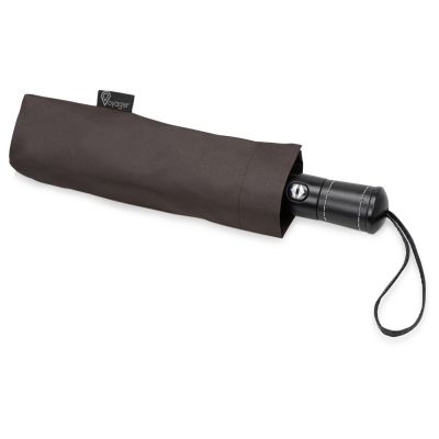 Зонт складной Ontario, автоматический, 3 сложения, с чехлом, коричневый-3