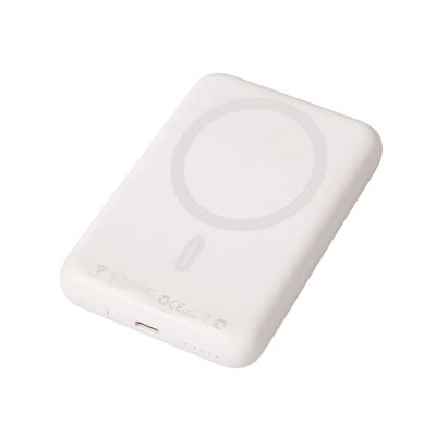 Магнитный внешний беспроводной аккумулятор Polarix, QC/PD, 10000 мАч, слоновая кость-0