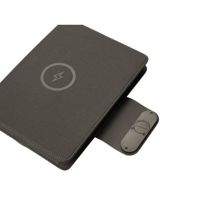 Подарочный набор металлическая ручка и блокнот А5 Twilight  со светящимся логотипом и пауэрбэнком-9