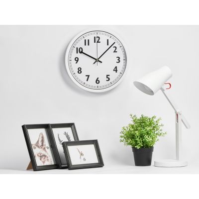 Пластиковые настенные часы  диаметр 30 см White Mile, белый-5