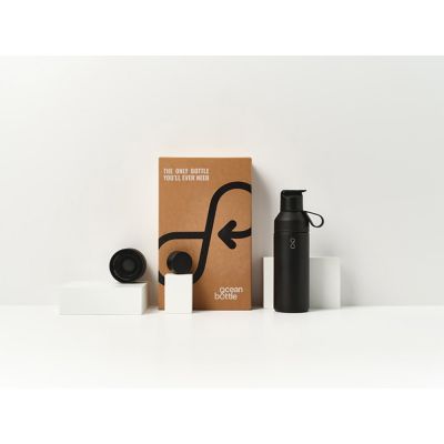 Подарочный набор Ocean Bottle 3-в-1 объемом 500 мл - Obsidian Black-3