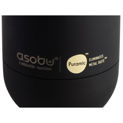 Вакуумный термос ORB с керамическим покрытием, 420 мл, черный-5