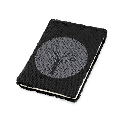 Блокнот с пайетками Fashion, черный-6