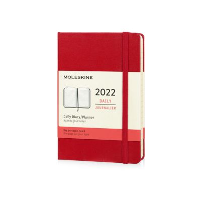Ежедневник Moleskine Classic (2022), Pocket (9х14), красный, твердая обложка-0