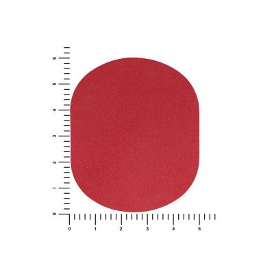 ПАТЧ ОВАЛ nubuk (красный) 6,0 х 5,0 см-2