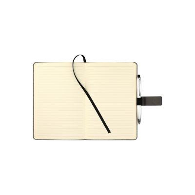 Блокнот Clap с отделением для визиток и магнитным клапаном, серый-3