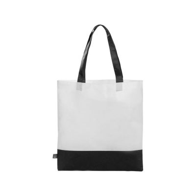 Сумка-шоппер двухцветная Revive из нетканого переработанного материала, черный-1