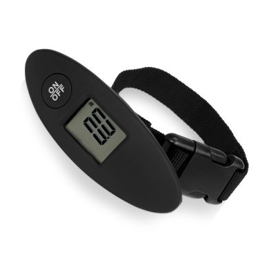 Багажные весы с покрытием soft touch Gravity, черный-1