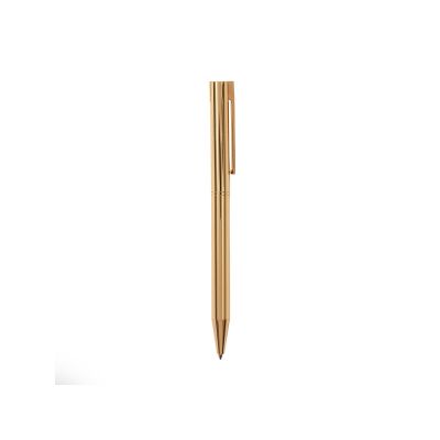 Ручка металлическая шариковая Bergamo, золотистый-3