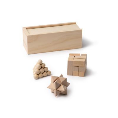 Набор головоломок Камушки из натурального дерева-1