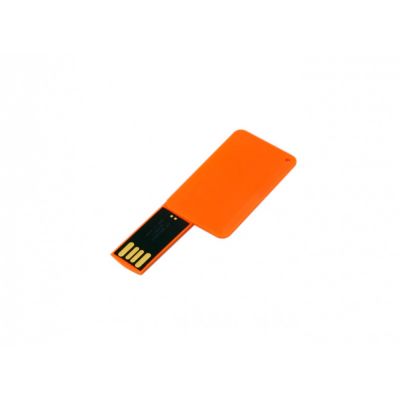 USB-флешка на 8 Гб в виде пластиковой карточки, оранжевый-1
