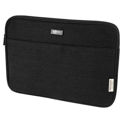 Чехол для 14-дюймового ноутбука Joey объемом 2 л из брезента, переработанного по стандарту GRS, черный-6