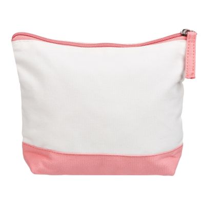 Косметичка хлопковая Cotton, белый/пыльно-розовый-3