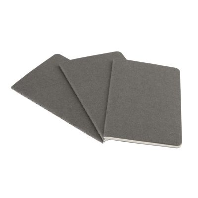 Записная книжка Moleskine Cahier (в линейку, 3 шт.), Pocket (9х14см), серый-1