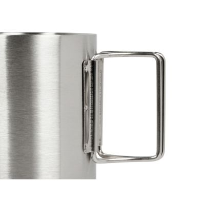 Стальная кружка с двойными стенками и складными ручками Kamchatka-3