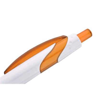 Ручка шариковая Каприз белый/оранжевый-1