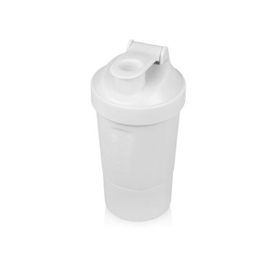 Шейкер для спортивного питания Level Up, белый-0