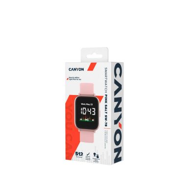 Смарт-часы со встроенным плеером Canyon SaltSW-78, розовый-3