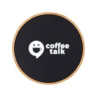 Беспроводное зарядное устройство с подсветкой лого Reedia S3, 15 Вт, бамбук, черный