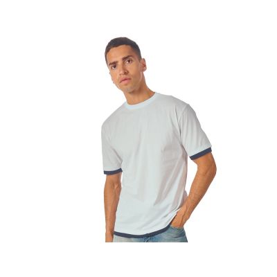 Футболка Rotterdam мужская, жемчужный/темно-синий-0