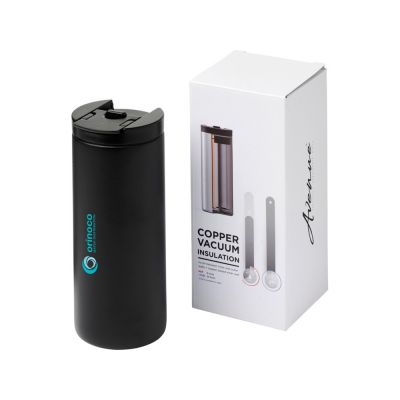 Вакуумный термостакан Lebou с медным покрытием 360 мл, черный-6