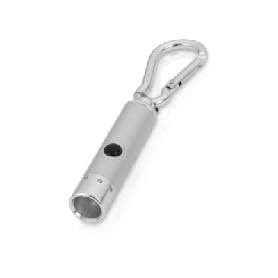 Брелок-фонарик Карабин, серебристый-0