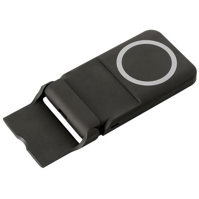 Беспроводной внешний аккумулятор с подсветкой лого и подставкой Magflash, 10000 мАч, 15 Вт, черный-1